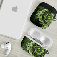 Vanuatu AirPods Case Hibisus Polynesian Pattern Green - Polynesian Pride