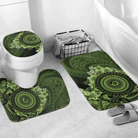 Vanuatu Bathroom Set Hibisus Polynesian Pattern Green - Polynesian Pride