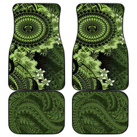 Vanuatu Car Mats Hibisus Polynesian Pattern Green - Polynesian Pride