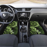 Vanuatu Car Mats Hibisus Polynesian Pattern Green - Polynesian Pride