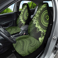 Vanuatu Car Seat Cover Hibisus Polynesian Pattern Green - Polynesian Pride