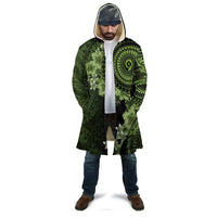 Vanuatu Cloak Hibisus Polynesian Pattern Green - Polynesian Pride