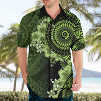 Vanuatu Hawaiian Shirt Hibisus Polynesian Pattern Green - Polynesian Pride