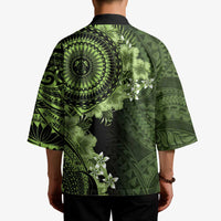 Vanuatu Kimono Hibisus Polynesian Pattern Green - Polynesian Pride