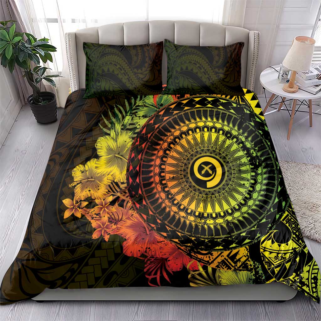 Vanuatu Bedding Set Hibisus Polynesian Pattern Reggae - Polynesian Pride