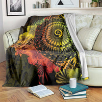 Vanuatu Blanket Hibisus Polynesian Pattern Reggae - Polynesian Pride