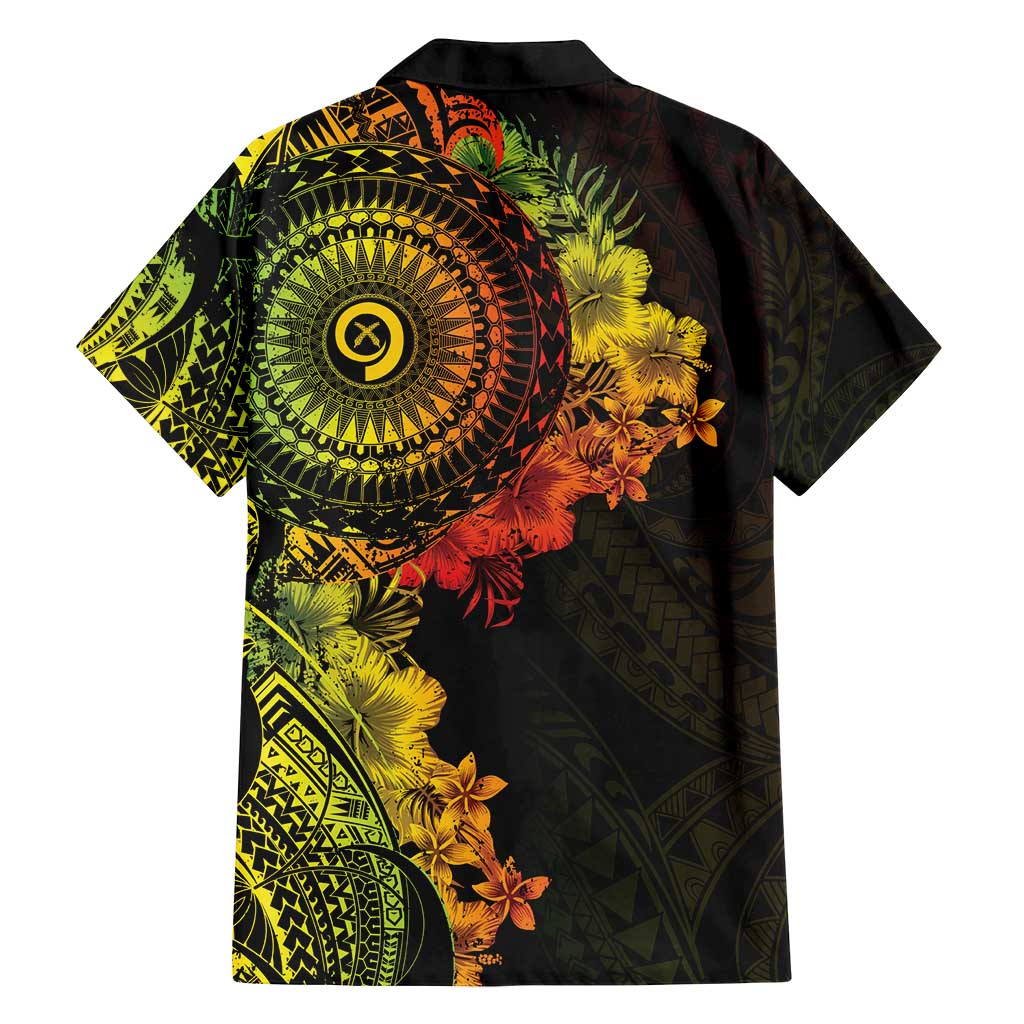 Vanuatu Family Matching Off Shoulder Maxi Dress and Hawaiian Shirt Hibisus Polynesian Pattern Reggae - Polynesian Pride