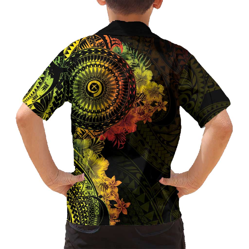 Vanuatu Family Matching Summer Maxi Dress and Hawaiian Shirt Hibisus Polynesian Pattern Reggae - Polynesian Pride