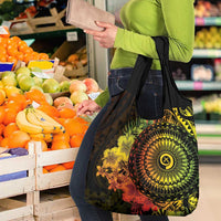 Vanuatu Grocery Bag Hibisus Polynesian Pattern Reggae - Polynesian Pride
