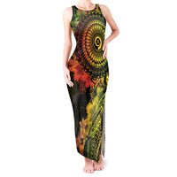 Vanuatu Tank Maxi Dress Hibisus Polynesian Pattern Reggae - Polynesian Pride