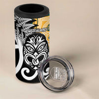 New Zealand Australia Rugby 4 in 1 Can Cooler Tumbler Wallabies Aboriginal All Black Maori Tiki Together - Polynesian Pride