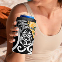 New Zealand Australia Rugby 4 in 1 Can Cooler Tumbler Wallabies Aboriginal All Black Maori Tiki Together - Polynesian Pride