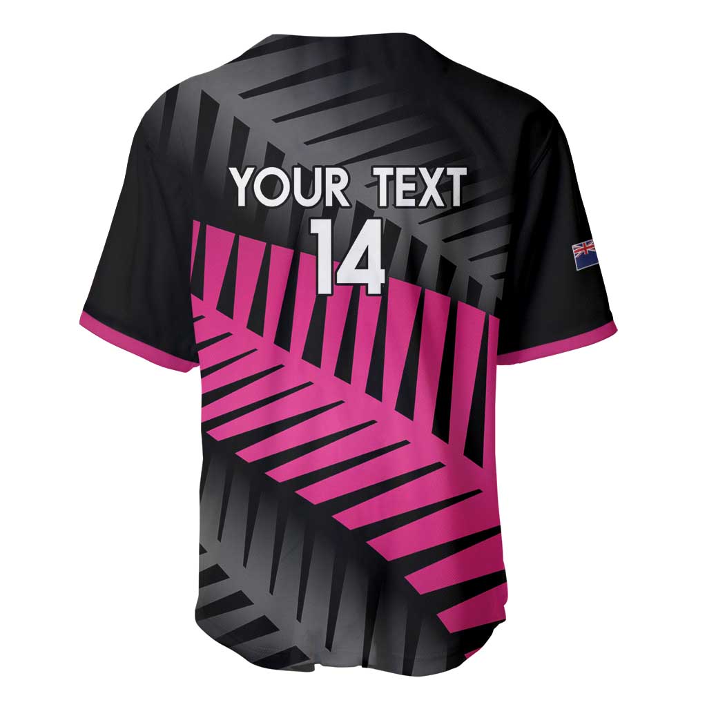 New Zealand Silver Fern Rugby Custom Baseball Jersey 2025 All Black Go Champions - Polynesian Pride