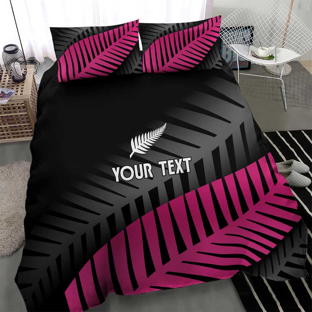New Zealand Silver Fern Rugby Custom Bedding Set 2025 All Black Go Champions - Polynesian Pride