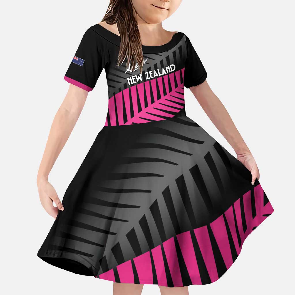 New Zealand Silver Fern Rugby Custom Family Matching Off Shoulder Maxi Dress and Hawaiian Shirt 2025 All Black Go Champions - Polynesian Pride