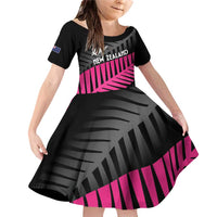New Zealand Silver Fern Rugby Custom Family Matching Off Shoulder Short Dress and Hawaiian Shirt 2025 All Black Go Champions - Polynesian Pride