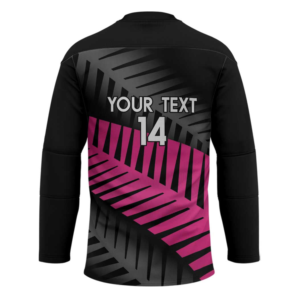 New Zealand Silver Fern Rugby Custom Hockey Jersey 2025 All Black Go Champions - Polynesian Pride
