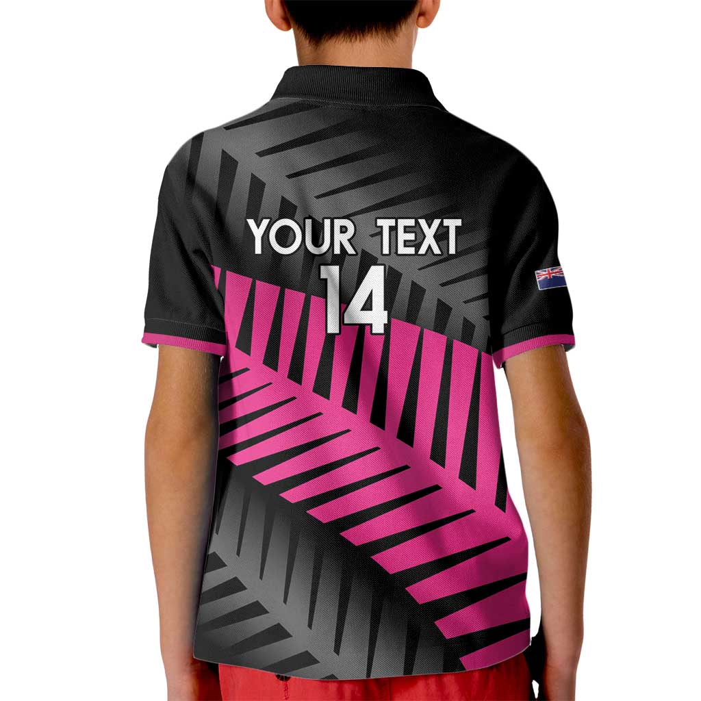 New Zealand Silver Fern Rugby Custom Kid Polo Shirt 2025 All Black Go Champions - Polynesian Pride