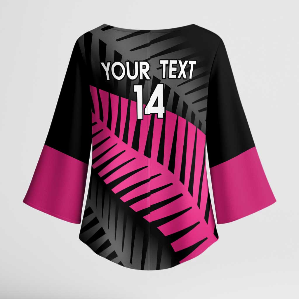 New Zealand Silver Fern Rugby Custom Kimono Sleeve Blouse 2025 All Black Go Champions - Polynesian Pride