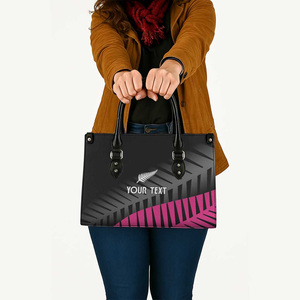 New Zealand Silver Fern Rugby Custom Leather Bag 2025 All Black Go Champions - Polynesian Pride