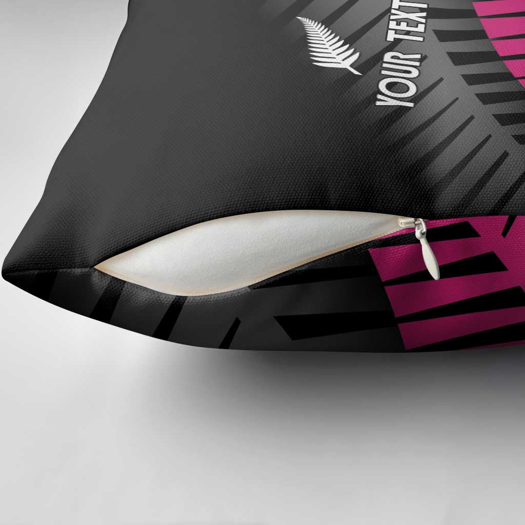 New Zealand Silver Fern Rugby Custom Pillow Cover 2025 All Black Go Champions - Polynesian Pride