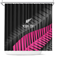 New Zealand Silver Fern Rugby Custom Shower Curtain 2025 All Black Go Champions - Polynesian Pride