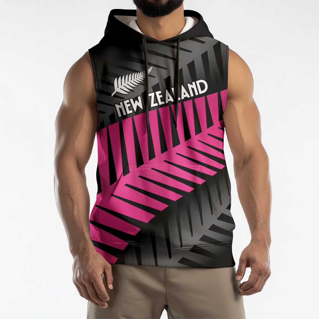 New Zealand Silver Fern Rugby Custom Sleeveless Hoodie 2025 All Black Go Champions - Polynesian Pride