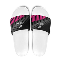 New Zealand Silver Fern Rugby Custom Slide Sandals 2025 All Black Go Champions - Polynesian Pride