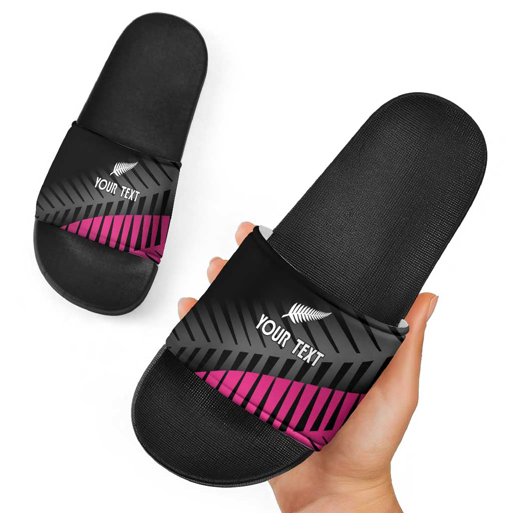 New Zealand Silver Fern Rugby Custom Slide Sandals 2025 All Black Go Champions - Polynesian Pride