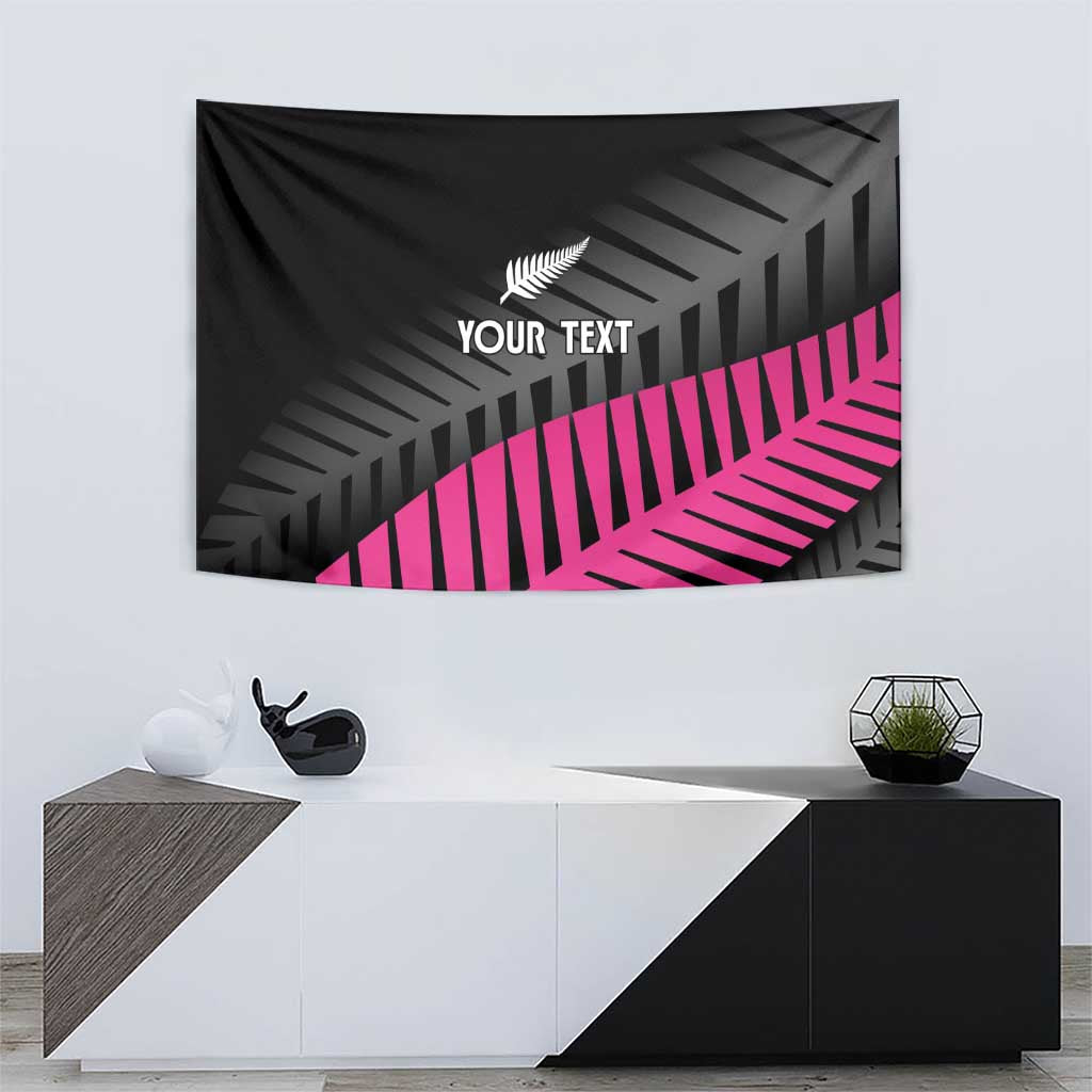 New Zealand Silver Fern Rugby Custom Tapestry 2025 All Black Go Champions - Polynesian Pride