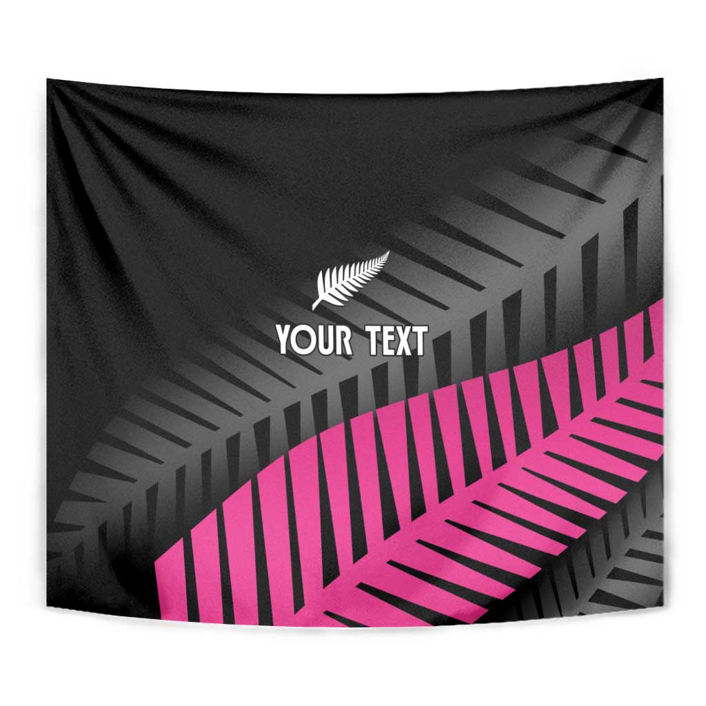 New Zealand Silver Fern Rugby Custom Tapestry 2025 All Black Go Champions - Polynesian Pride