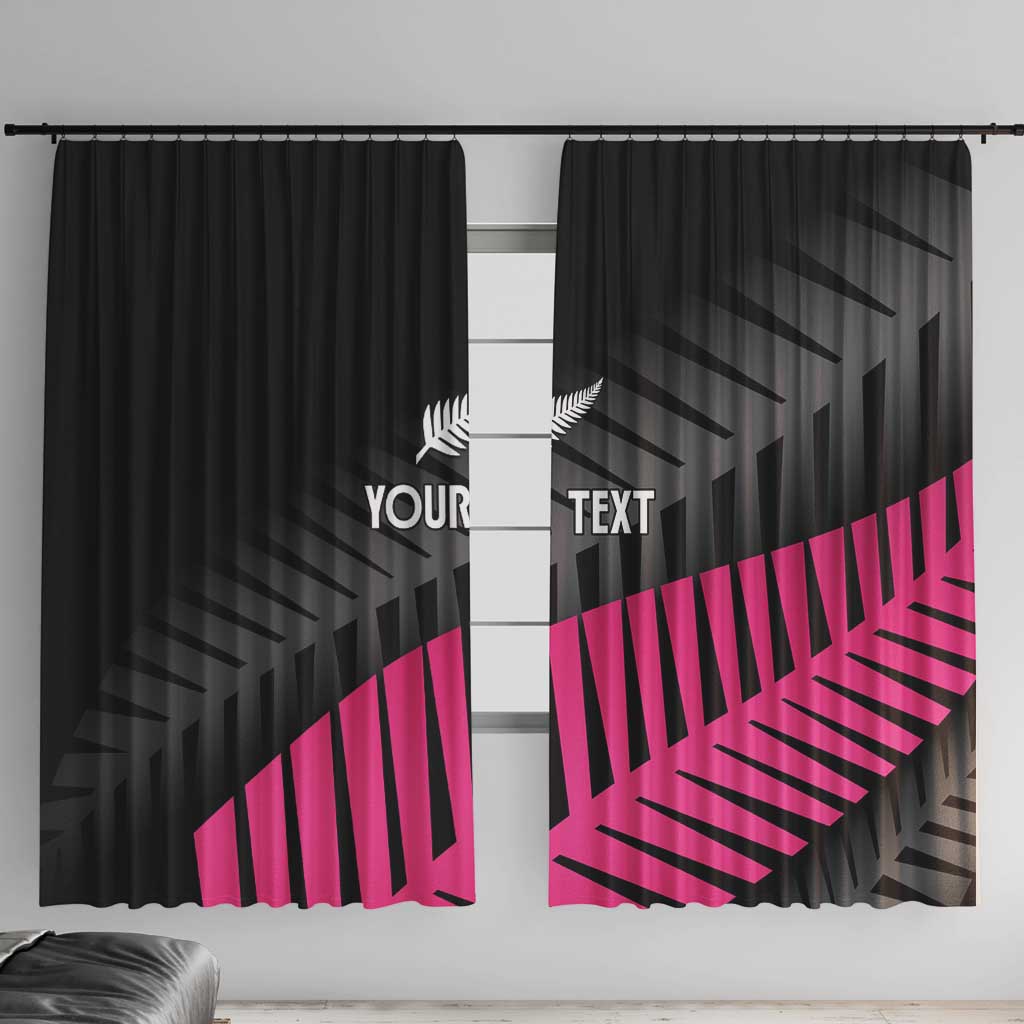 New Zealand Silver Fern Rugby Custom Window Curtain 2025 All Black Go Champions - Polynesian Pride