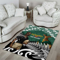 New Zealand South Africa Rugby Area Rug Springboks Kente All Black Maori Together - Polynesian Pride