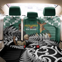 New Zealand South Africa Rugby Back Car Seat Cover Springboks Kente All Black Maori Together - Polynesian Pride