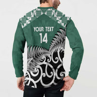 New Zealand South Africa Rugby Custom Button Sweatshirt Springboks Kente All Black Maori Together - Polynesian Pride