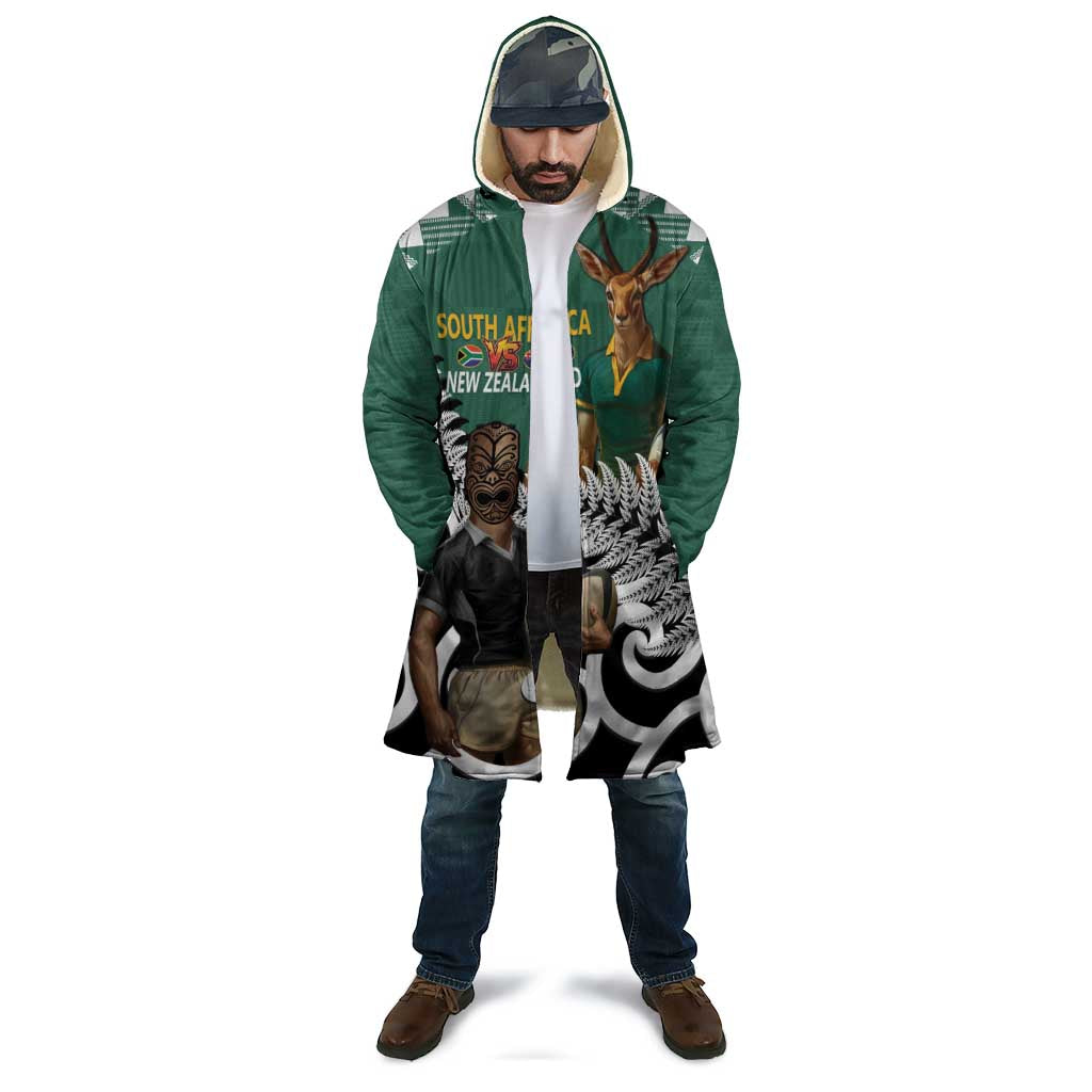 New Zealand South Africa Rugby Custom Cloak Springboks Kente All Black Maori Together - Polynesian Pride