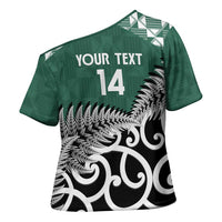 New Zealand South Africa Rugby Custom Cross Shoulder Shirt Springboks Kente All Black Maori Together - Polynesian Pride