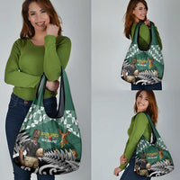 New Zealand South Africa Rugby Grocery Bag Springboks Kente All Black Maori Together - Polynesian Pride