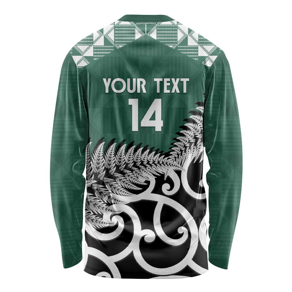 New Zealand South Africa Rugby Custom Long Sleeve Shirt Springboks Kente All Black Maori Together - Polynesian Pride