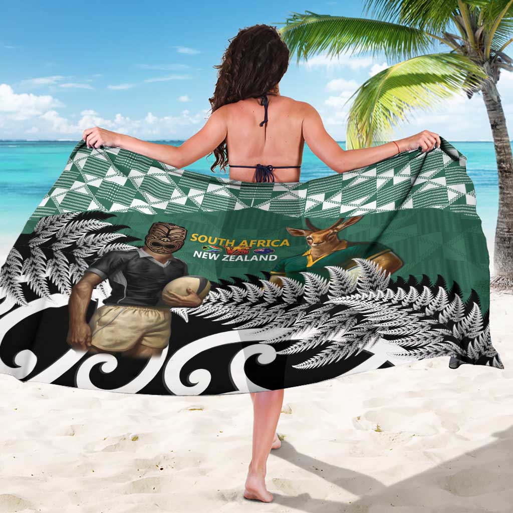 New Zealand South Africa Rugby Sarong Springboks Kente All Black Maori Together - Polynesian Pride