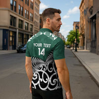 New Zealand South Africa Rugby Custom Zipper Polo Shirt Springboks Kente All Black Maori Together - Polynesian Pride