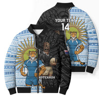 New Zealand Argentina Rugby Custom Bomber Puffer Jacket 2025 Los Pumas All Black Together - Polynesian Pride