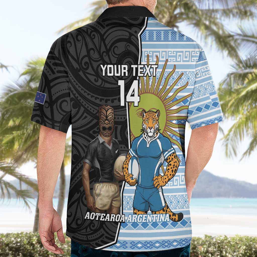 New Zealand Argentina Rugby Custom Hawaiian Shirt 2025 Los Pumas All Black Together - Polynesian Pride