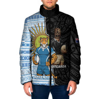 New Zealand Argentina Rugby Custom Padded Jacket 2025 Los Pumas All Black Together - Polynesian Pride