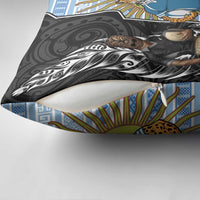 New Zealand Argentina Rugby Pillow Cover 2025 Los Pumas All Black Together - Polynesian Pride