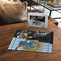 New Zealand Argentina Rugby Puzzle 2025 Los Pumas All Black Together - Polynesian Pride