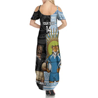 New Zealand Argentina Rugby Custom Summer Maxi Dress 2025 Los Pumas All Black Together - Polynesian Pride