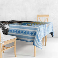 New Zealand Argentina Rugby Tablecloth 2025 Los Pumas All Black Together - Polynesian Pride