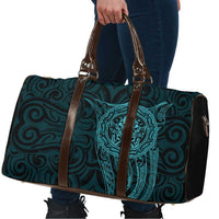 New Zealand Skull Darts Travel Bag Aotearoa Maori Chest Tattoo Stylized Teal - Polynesian Pride