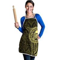 New Zealand Skull Darts Apron Aotearoa Maori Chest Tattoo Stylized Gold - Polynesian Pride